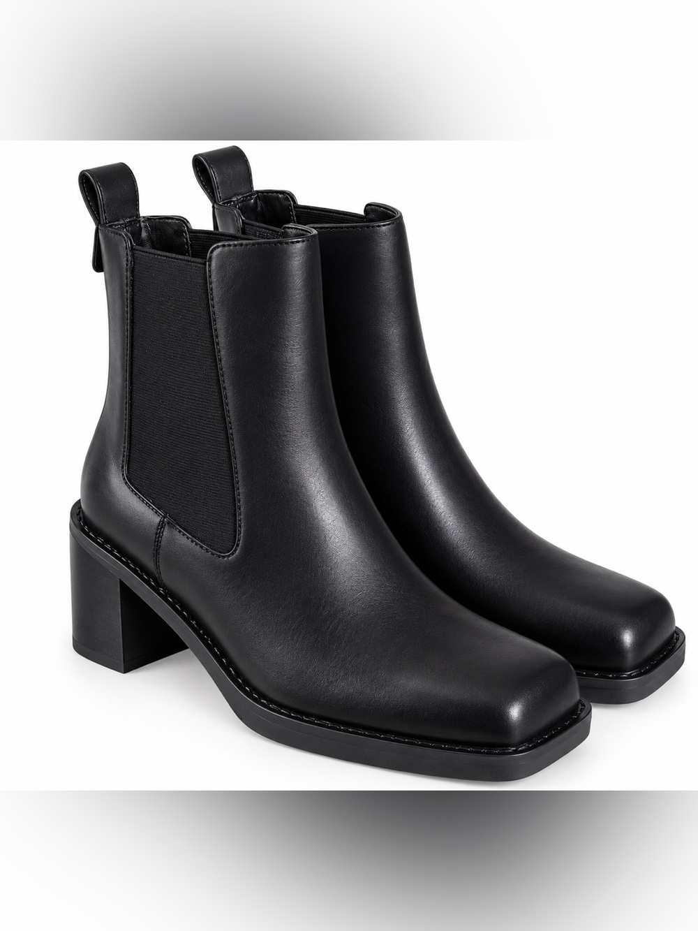 Michael Kors Women’s Black Leather Houston block Heel‎ Bootie size 9